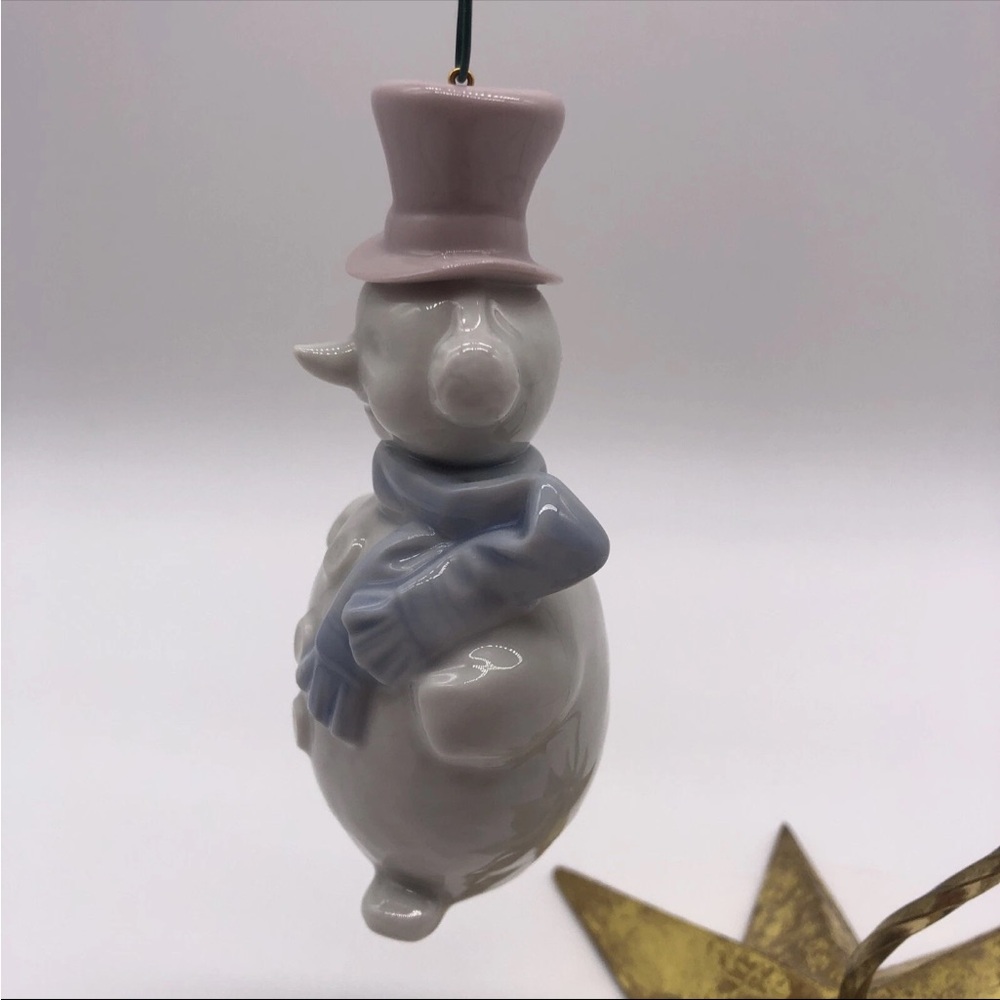 Vintage Lladro Snowman Christmas Ornament #5841 - Picture 10 of 10